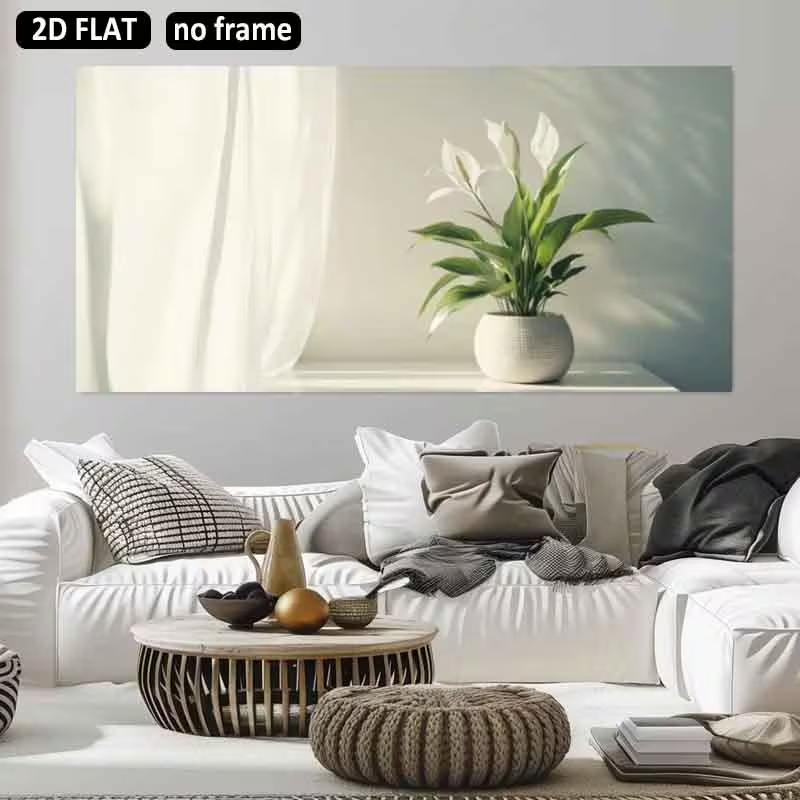 Peace Lily White - (1 szt. bez ramy) Płótno 2D,