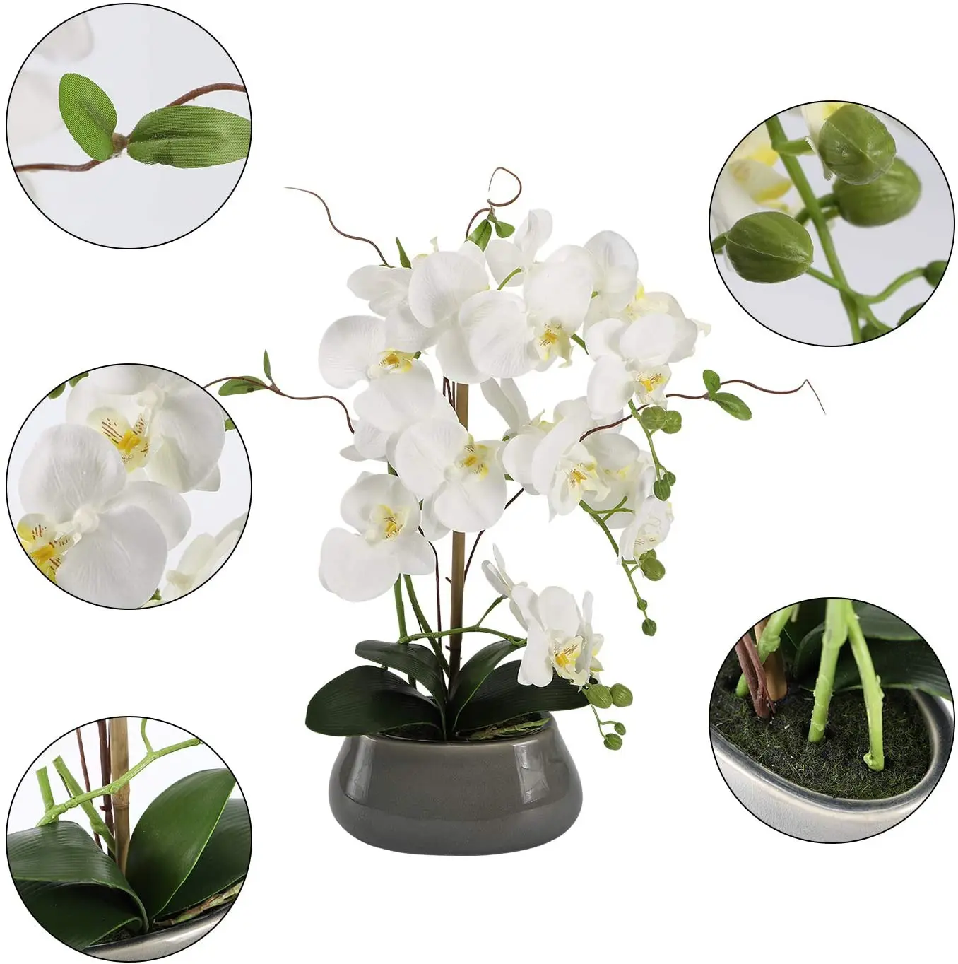 Sztuczne kwiaty orchidei Cente – Orchid Phalaenopsis recenzja i cena