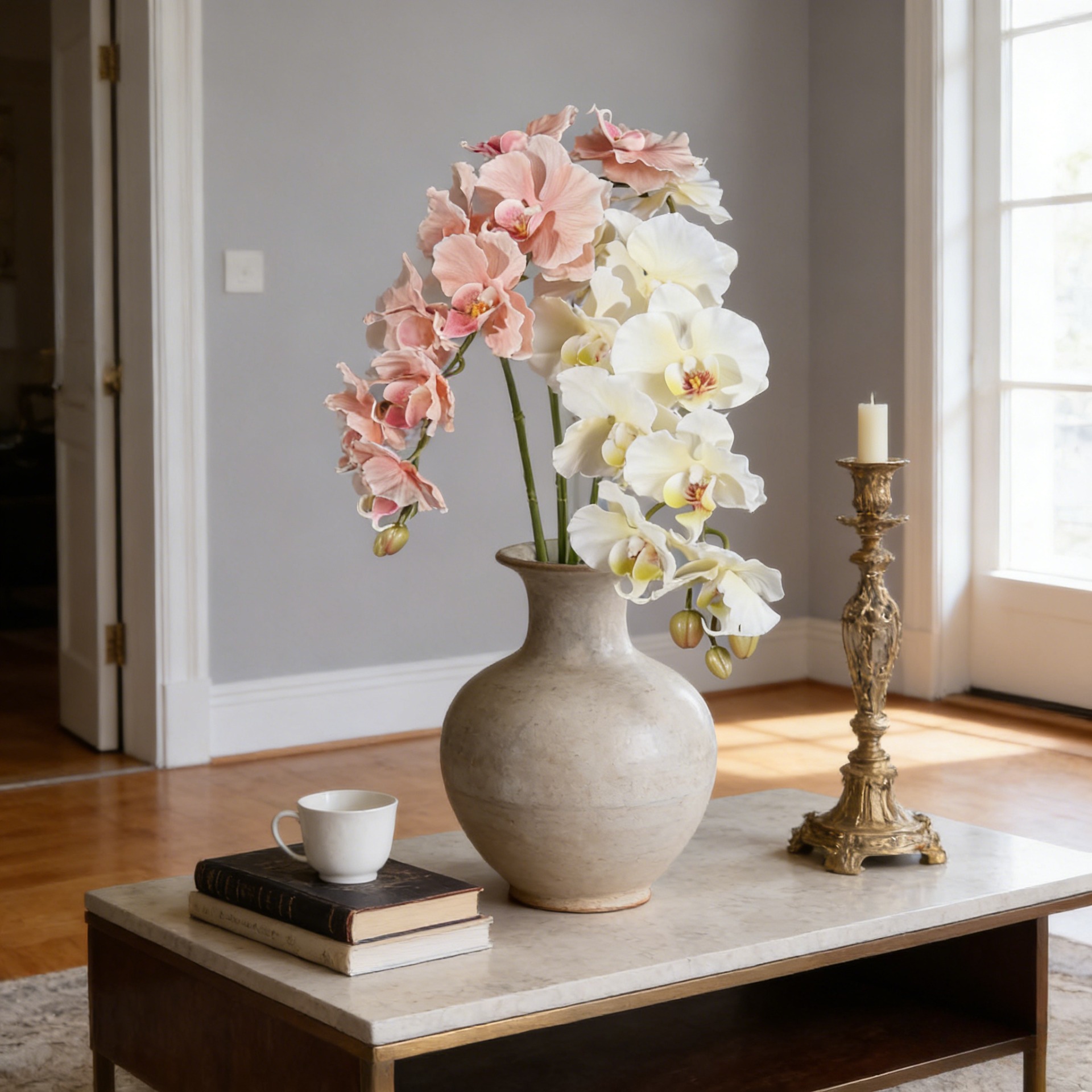 38,6 cala, 9 kwiatów, sztuczny – Orchid Phalaenopsis recenzja i cena