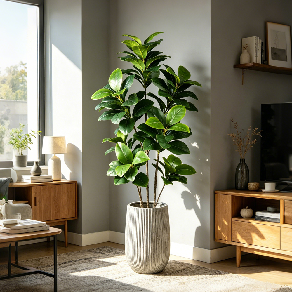 Sztuczne drzewo banjanowe o du – Rubber Plant Ficus recenzja i cena